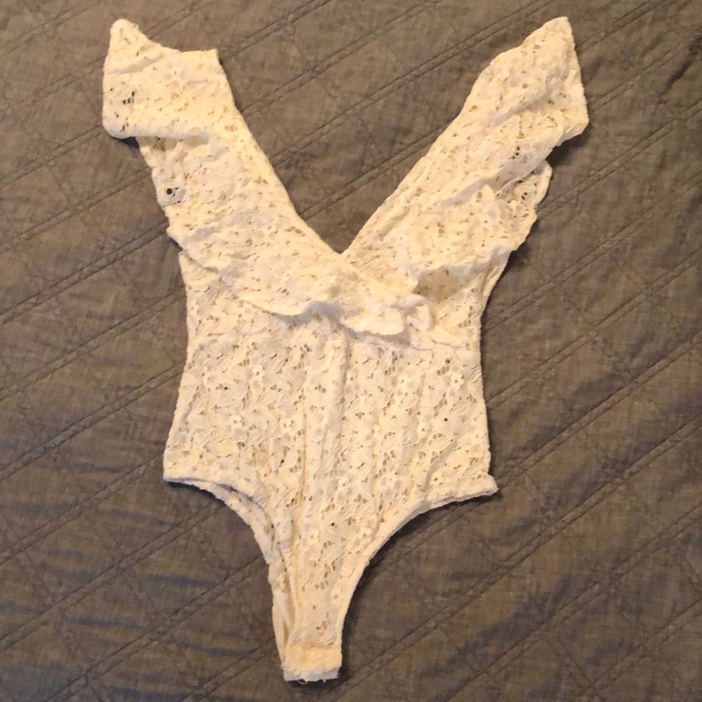 Vera and Lucy white lace bodysuit